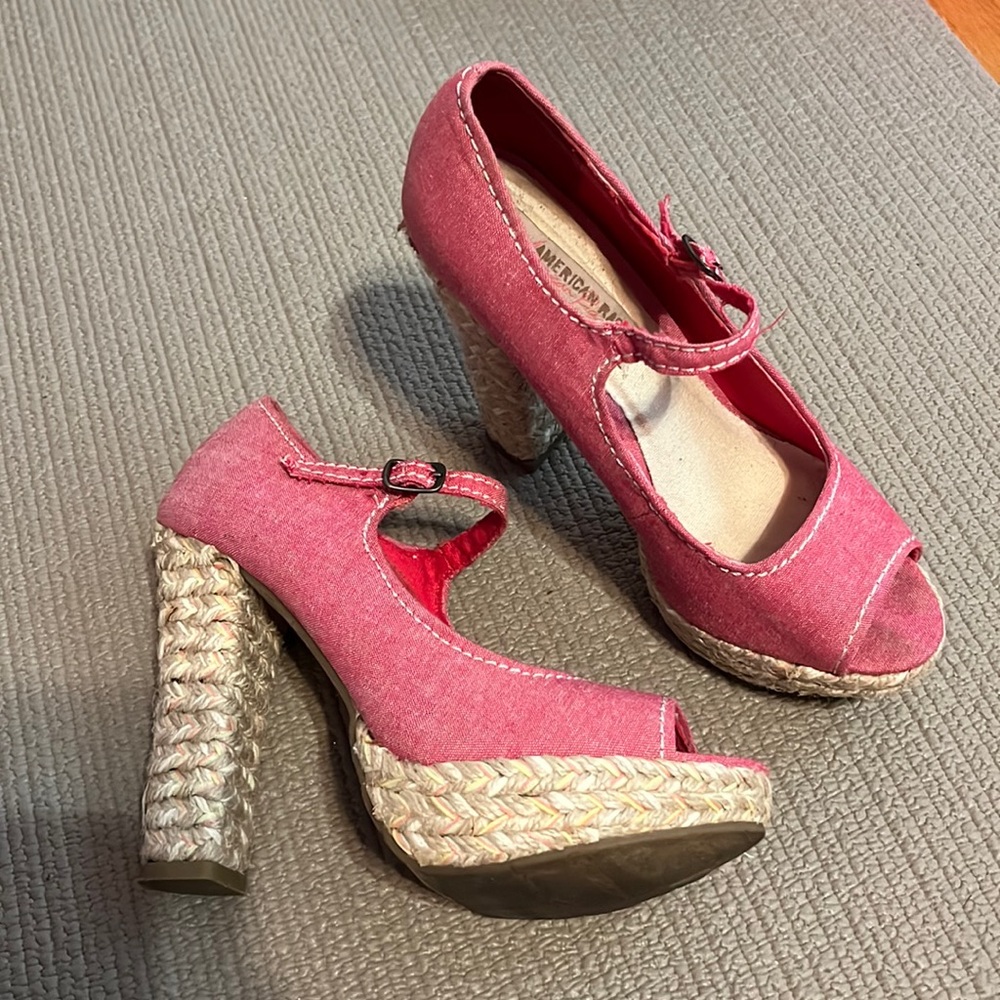 Canvas and rope heels